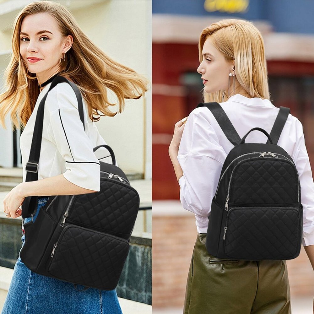 Durable Water-Resistant Backpack With Quilted Des… - image 3